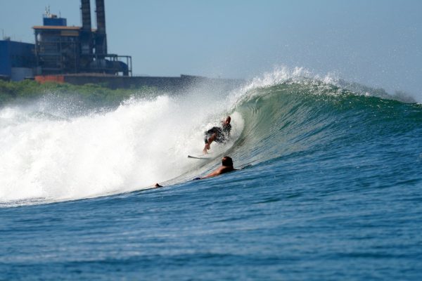 Surfer getting barrelled at Puerto Sandino – Sirena Surf Lodge