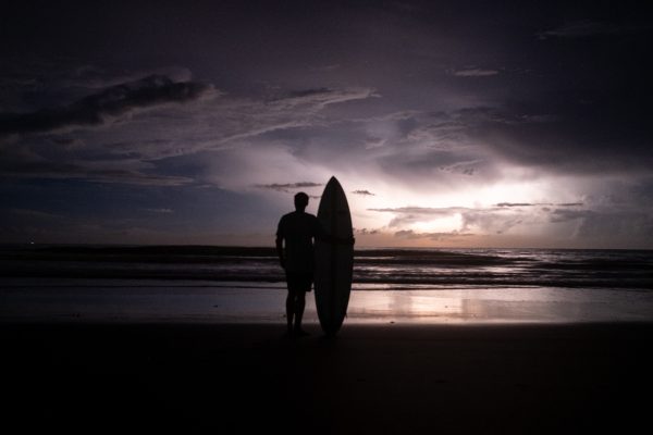 Surfer admiring the twilight – Sirena Surf Lodge