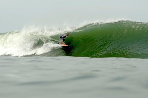 Sirena Surf Lodge Owner, Gregory Chrisman, getting barrelled at Puerto Sandino