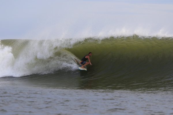Sirena Surf Lodge resident getting barrelled – Sirena Surf Lodge, Puerto Sandino